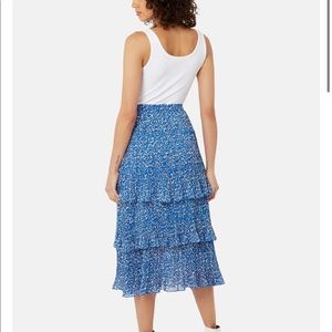 Traffic people maxi tiered skirt